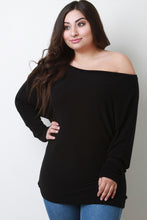 Load image into Gallery viewer, One Shoulder Dolman Sleeve Sweater Top test