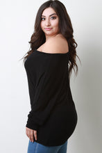 Load image into Gallery viewer, One Shoulder Dolman Sleeve Sweater Top test