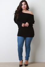 Load image into Gallery viewer, One Shoulder Dolman Sleeve Sweater Top test