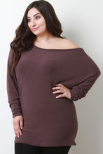 Load image into Gallery viewer, One Shoulder Dolman Sleeve Sweater Top test