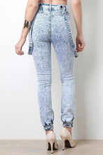 Load image into Gallery viewer, Distressed Acid Wash Overalls test
