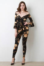 Load image into Gallery viewer, አዳዲስ ግምገማዎች አሁን አምስት-Bardot Peplum ከፍተኛ አሁን Leggings ስብስብ
