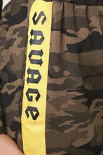 Load image into Gallery viewer, የሳቪ ሪባን መከርከሚያ ካምfፍሌጅ ሁለት ቁራጭ ስብስብ
